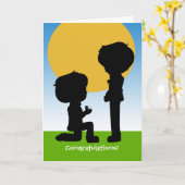 Carte Il A Dit Oui Félicitations Fiançailles Gay Thème (Fleur jaune)