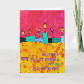 Carte Il a essayé de ne pas laisser d'autres COLORER ses