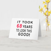 Carte Il A Fallu 68 Ans Conception Anniversaire (Fleur jaune)