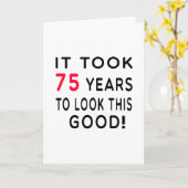 Carte Il A Fallu 75 Ans Conception Anniversaire (Fleur jaune)