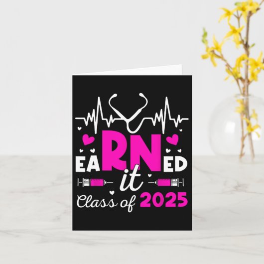 Carte Il A Gagné Cl De 2025 Infirmière Diplômée Rn Lpn C (Fleur jaune)