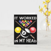 Carte Il A Travaillé Dans Ma Tête Billard Cadeau 8 ll Po (Fleur jaune)