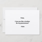 Carte Il Aurait Pu S'Agir D'Une Proposition De Groomsman (Dos)