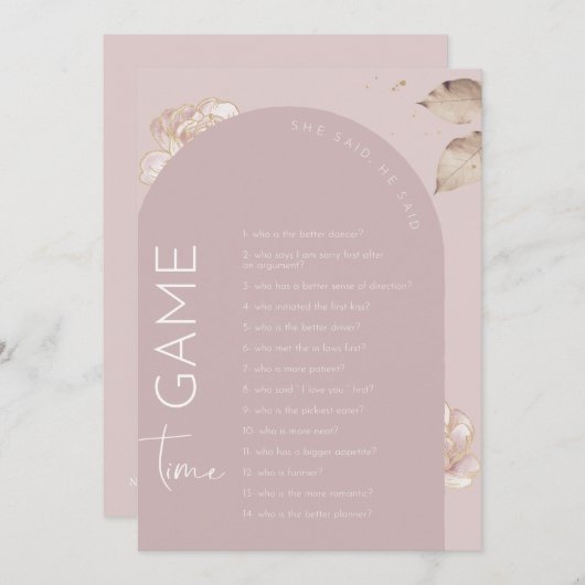 Carte Il Dit Qu'Elle A Dit : | Jolie en Fête des mariées (Devant / Derrière)