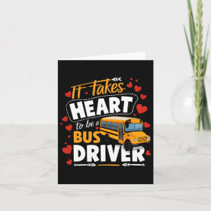 Carte Il Est Coeur D'Être Un Pilote De Bus Conduisant Va