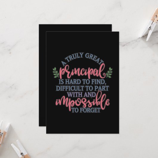 Carte Il est difficile de trouver un principal vraiment (Devant/Arrière en situation)