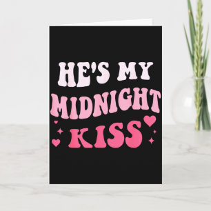 Carte Il est mon baiser de minuit disant couple romantiq