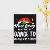 Carte Il Est Probable Que Danser À Des Chansons De Noël (Fleur jaune)