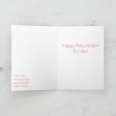 Carte "Il est ressuscité!" dimanche de la Résurrection  (Intérieur)