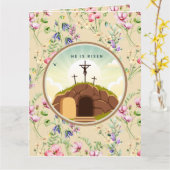 Carte Il est ressuscité et célébration du dimanche de la (Fleur jaune)