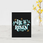 Carte Il Est Ressuscité Joyeux Pâques Christian Christ J (Fleur jaune)