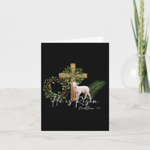 Carte Il Est Ressuscité Mouton Agneau Croix Jésus Chréti