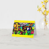 Carte Il est ressuscité Pâques (Fleur jaune)