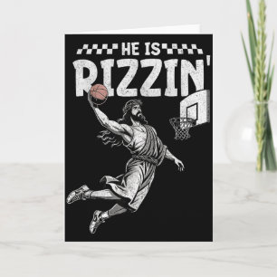 Carte Il Est Rizzin Christian Jésus Jouant Au Basketball