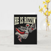 Carte Il est Rizzin drôle Jésus Bysketll Meme  (Fleur jaune)