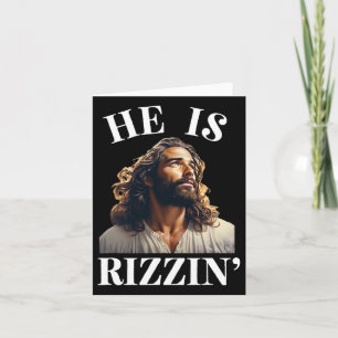 Carte Il Est Rizzin - Drôle Jésus chrétien Pâques Dit