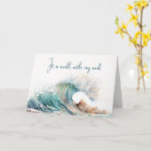 Carte Il Est Soufflé Avec Mon Âme Aquarelle Vague (Fleur jaune)