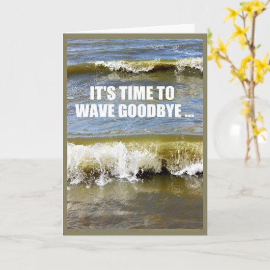 Carte Il est temps d'attendre vos adieux à vos jours de (Fleur jaune)