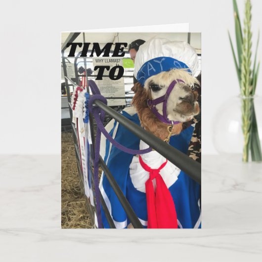 CARTE IL EST TEMPS D'AVOIR "COMMENCÉ LA FÊTE" (Devant)