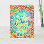 Carte Il est temps de célébrer les Coeurs Whimsical colo (Devant)