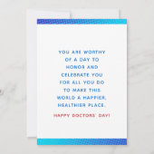 Carte Il est temps de célébrer les médecins Extraordinai (Dos)