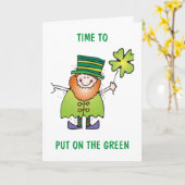 CARTE IL EST TEMPS DE "METTRE SUR LE VERT" & CÉLÉBRER ST (Fleur jaune)