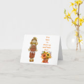 CARTE IL EST TEMPS DE "S'OCCUPER ET S'AMUSER" (Fleur jaune)