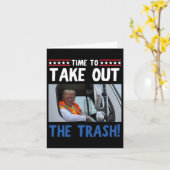 Carte Il Est Temps De Sortir La Trash Funny Trump Garbag (Fleur jaune)