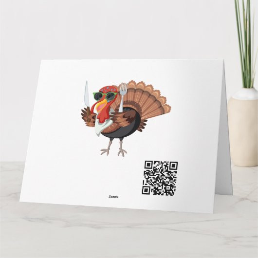 Carte Il est temps pour la Turquie avec Red Checker Back (Dos)