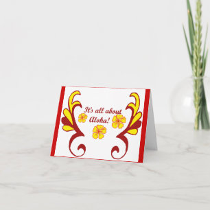 Carte Il est tout au sujet de Aloha !