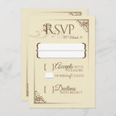 Carte Il était une fois un mariage RSVP (Devant / Derrière)