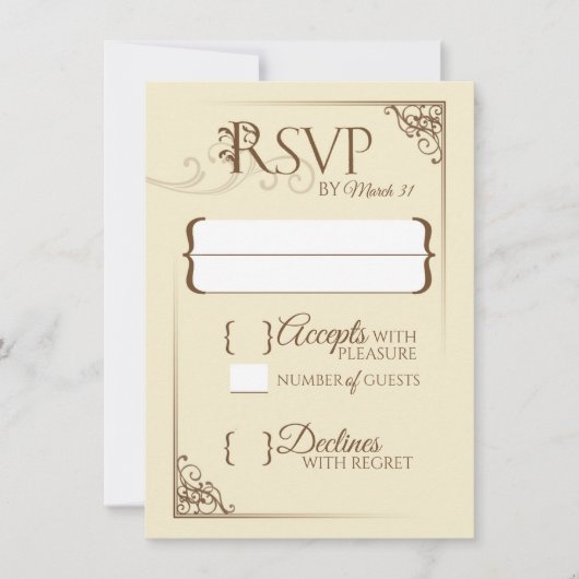 Carte Il était une fois un mariage RSVP (Devant)