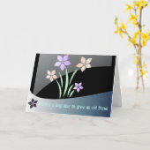 Carte Il faut du temps pour développer un vieil ami (Fleur jaune)