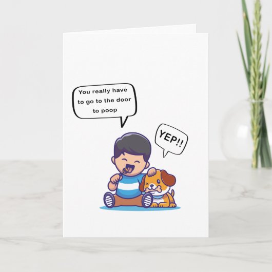 Carte Il Faut Vraiment Aller À La Porte Pour Poser (Devant)