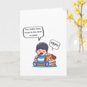 Carte Il Faut Vraiment Aller À La Porte Pour Poser (Fleur jaune)