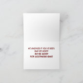 CARTE IL *GNOMES* SI VOUS AVEZ ÉTÉ MAUVAIS OU BON ! CART (Intérieur)