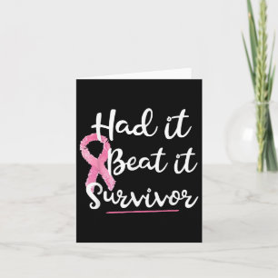 Carte Il L'A Battu Survivor Pink Ribbon Cancer Du Sein
