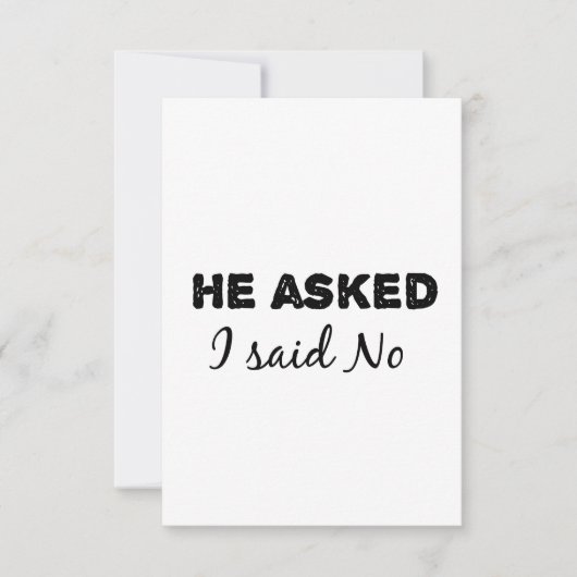 Carte il m'a demandé non (Devant)