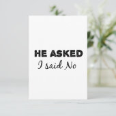 Carte il m'a demandé non (Debout devant)