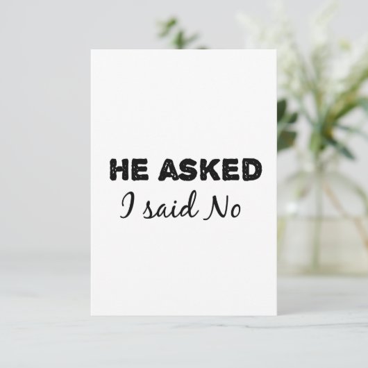 Carte il m'a demandé non (Debout devant)