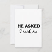 Carte il m'a demandé non (Dos)