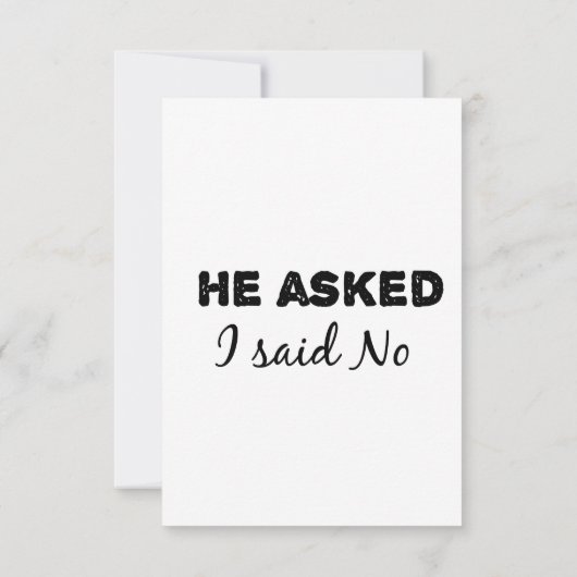 Carte il m'a demandé non (Dos)