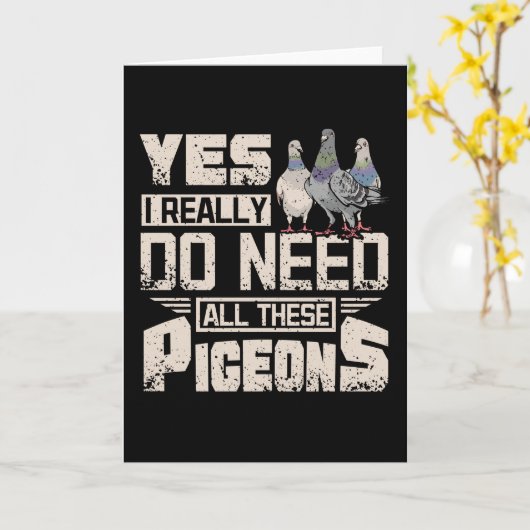 Carte Il Me Faut Tous Les Pigeons De Course (Fleur jaune)