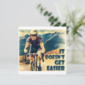 Carte Il ne devient pas plus facile de faire du vélo (Debout devant)