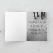 Carte Il n'est jamais facile de partir après une visite. (Intérieur)