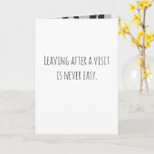 Carte Il n'est jamais facile de partir après une visite. (Fleur jaune)