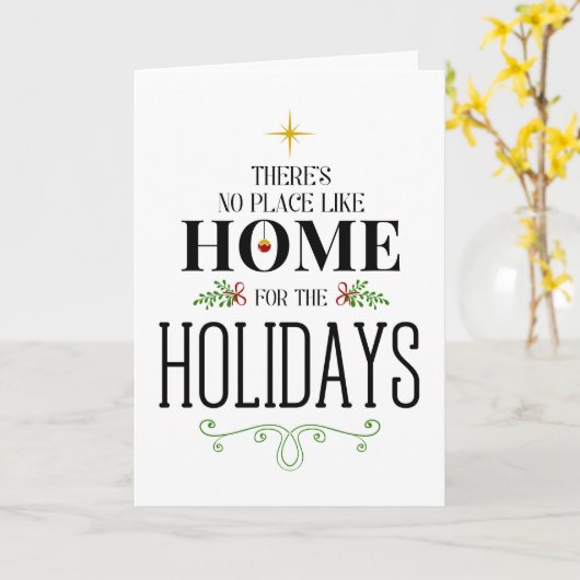 Carte Il n'y a pas d'endroit comme la maison pour les va (Fleur jaune)