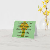 Carte Il n'y a que deux sortes de gens - Citation irland (Fleur jaune)