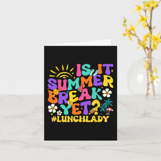 Carte Il Pause Été Pourtant Déjeuner Lady Dernier Jour D (Fleur jaune)