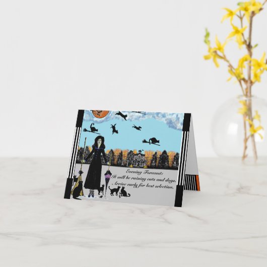 Carte Il pleut des chats et des chiens ! Deuxième dans u (Fleur jaune)